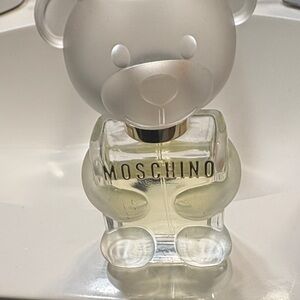 Moschino Silver Teddy Bear Perfume Bottle with Clear Glass